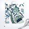 Green Blue Chinoiserie Floral Chinese Inspired Classic Custom Pre-pasted Wallpaper by Spoonflower Pre-Pasted Wallpaper 2FT Wide